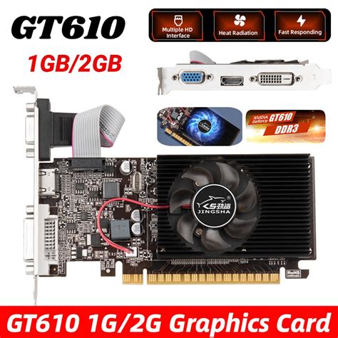 Gt610 2g 1g Video Card Pcie X16 2 0 Nvidia Geforce Gt 610 Ddr3 Graphics