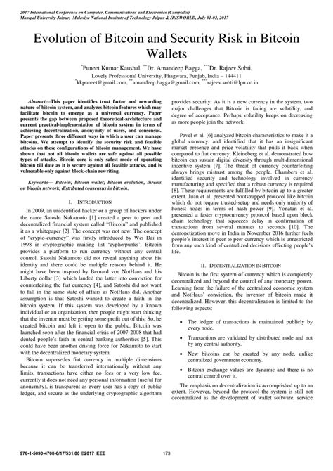 Most of the bitcoin wallets are completely free. (PDF) Evolution of bitcoin and security risk in bitcoin ...