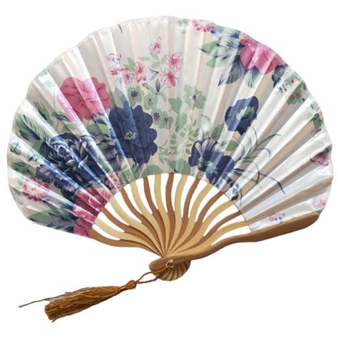 Pattern Chinese Style Hand Held Fans Silk Bamboo Folding ...