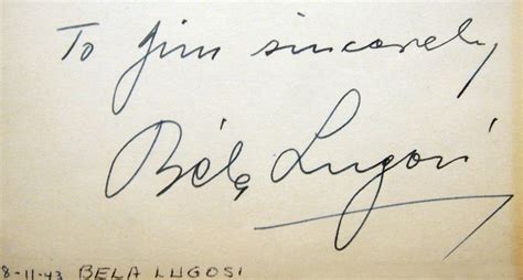 Bela Lugosi Psa Autographfacts