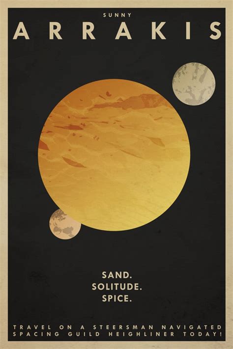 Arrakis Science Fiction Illustration Dune Art Travel Posters