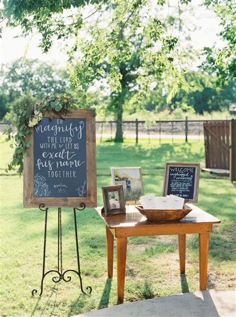 Rustic Wooden Framed Chalkboard Wedding Sign Stylemepretty