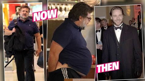 Russell Crowe Shows Off Weight Gain With Big Belly In Photos