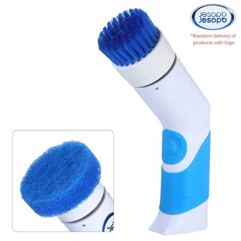 Mixfeer Plastic Electric Spin Scrubber Handheld Cordless Shower Scrubber With 3 Cleaning Brush