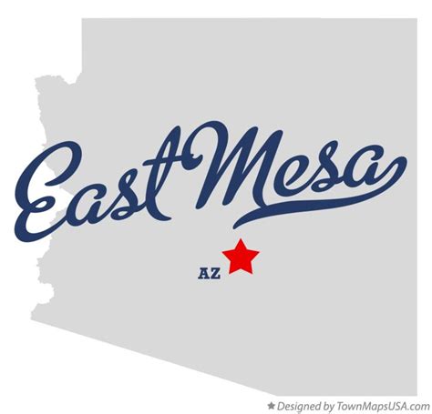 Map Of East Mesa Az Arizona