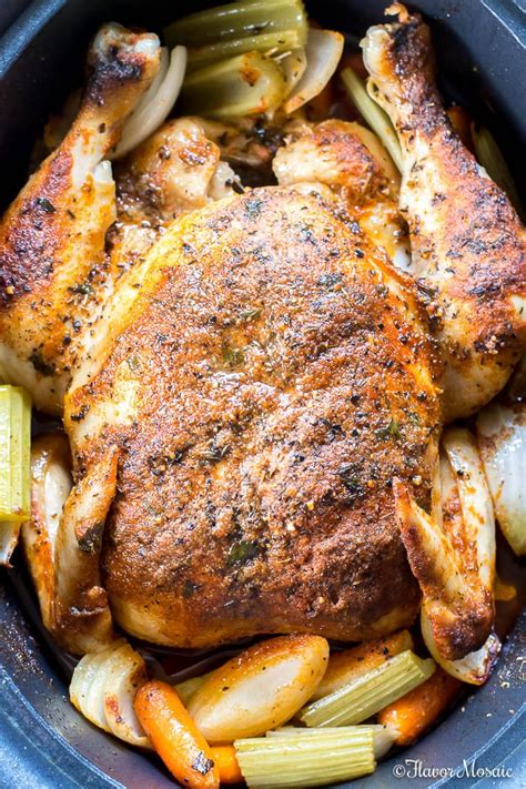 Just 15 minutes prep for this crock pot tuscan chicken recipe! Crockpot Roast Chicken (A Rotisserie-Seasoned Whole ...