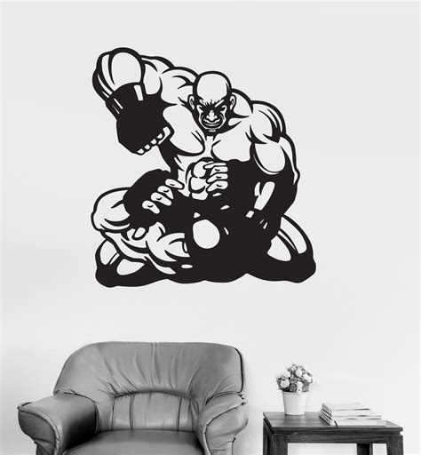 Vinyl Wall Decal Fighters Mma Martial Arts Sports Stickers Unique T