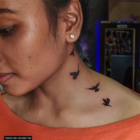 Share More Than 76 Small Bird Tattoo On Neck Latest Ineteachers