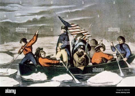 El General George Washington Cruzando El Río Delaware En La Víspera De