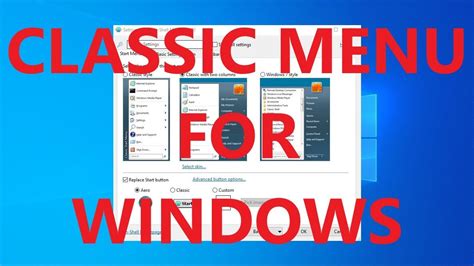 Classic Menu For Windows With Open Shell Youtube