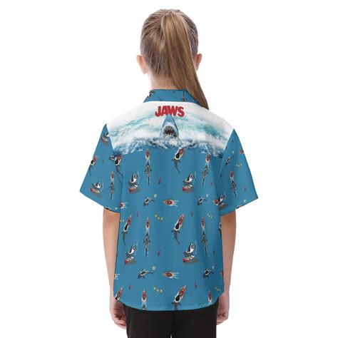 Jaws Hawaiian Shirt For Kids Vinco Hawaiian Shirts