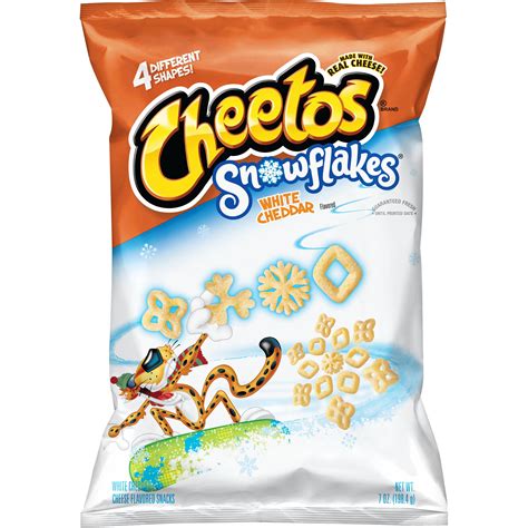 Cheetos Snowflakes White Cheddar Cheese Flavored Snacks 7 Oz Bag