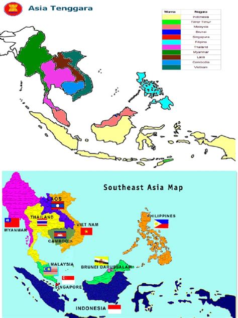 Kamboja menjadi negara terakhir yang bergabung dengan asean di tahun 1999, sementara laos dan myanmar menjadi 2 negara yang bergabung asean dalam waktu yang sama. Peta Asia Tenggara