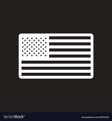 Black And White American Flag Decal