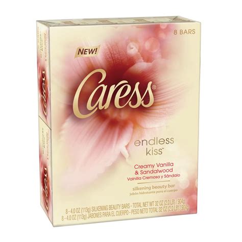 Caress Beauty Bar Soap Endless Kiss 4 Ounce 8 Bars