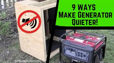 I will show you how to make your generator quiet. How to make a generator quieter - 9 Ways That Work! - YouTube
