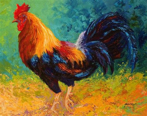 Images Of Rooster Painted With Acrylics Mr Big Rooster Painting By