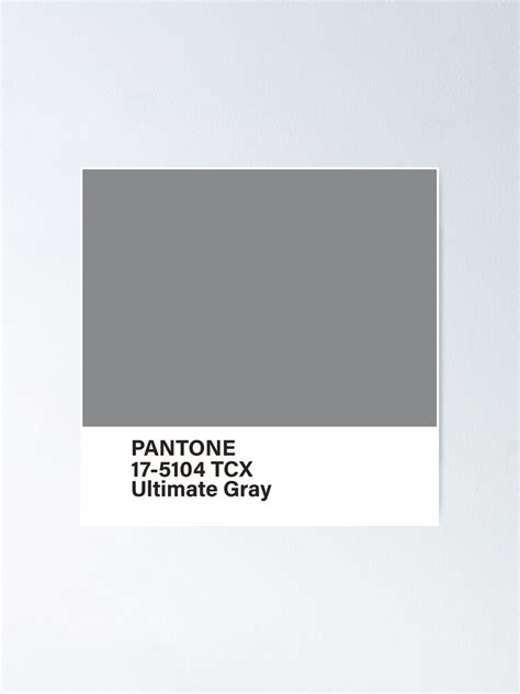 Pantone 17 5104 Tcx Ultimate Gray Poster For Sale By Princessmi Com