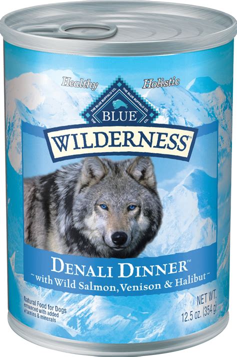 Deboned salmon, chicken meal and fish meal supply the protein your dog needs. BLUE BUFFALO Wilderness Denali Dinner with Wild Salmon ...