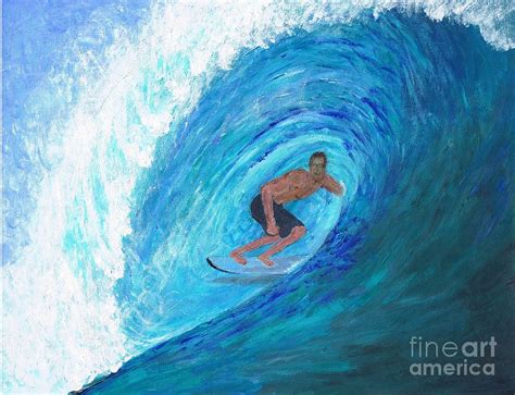 Tube Wave Surfer Painting By Teri Naomi