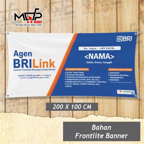 Jual Spanduk Banner Agen Brilink X M Mdprintstore Shopee Indonesia