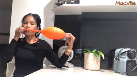 Orange Balloon 🎈 Sideways Blowing Technique Blow To Pop B2p Youtube