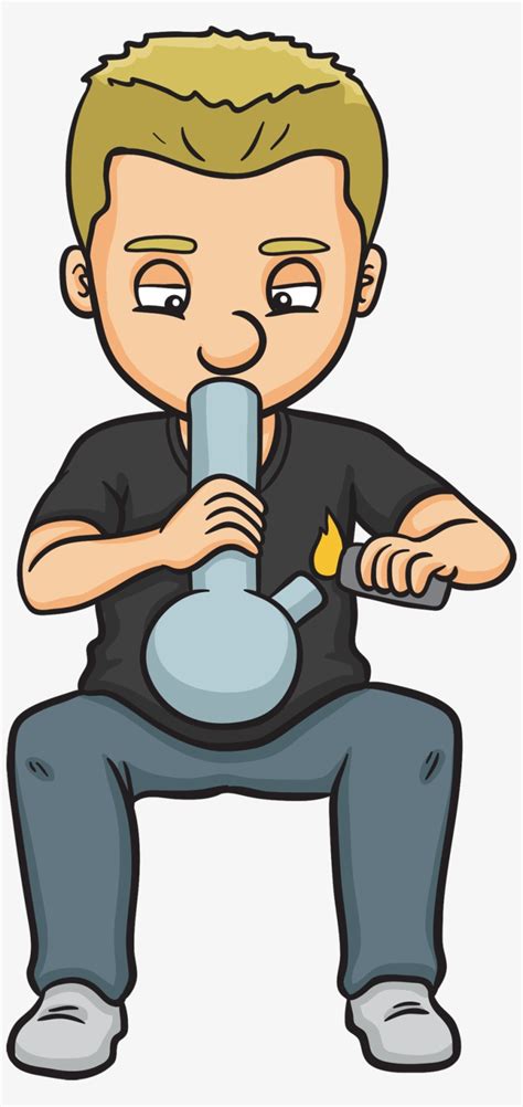 Cartoon Person Smoking Weed