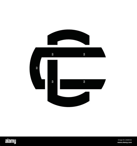 Cc Logo Monogram With Overlapping Style Vintage Design Template Stock