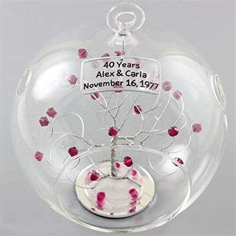 Maybe you would like to learn more about one of these? Amazon.com: 40th Anniversary Ornament Silver Ruby ...