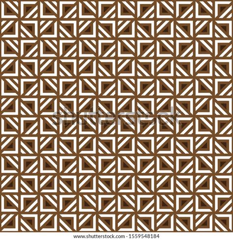 Brown Geometric Square Tile Pattern Decorative Stock Vector Royalty