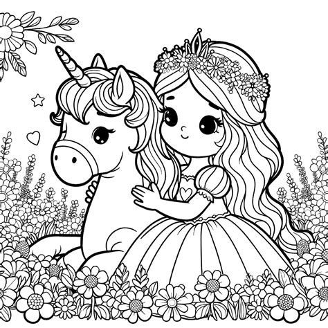 Coloriage de princesse à imprimer PDF gratuit Lilocolors