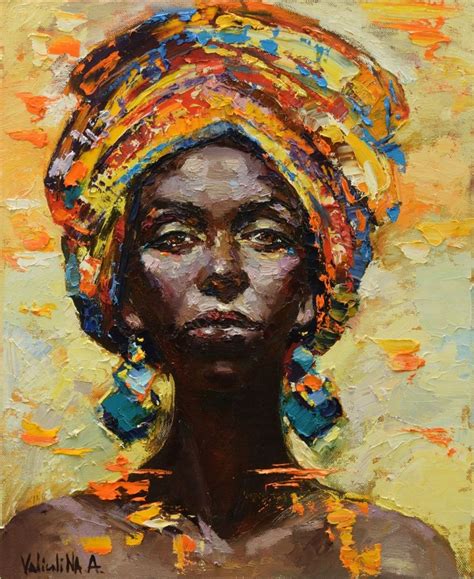 African Woman Portrait Painting Original Oil Painting 2016 Oil