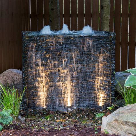 Aquascape Stacked Slate Spillway Wall Water Feature Hayneedle Water