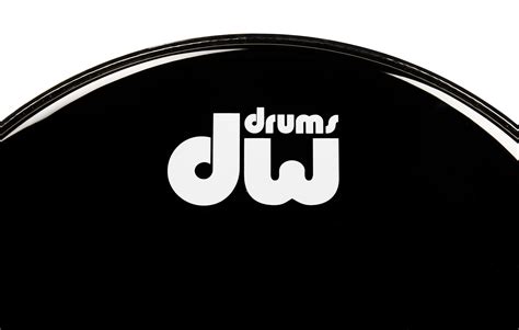 Bass Drum Logo Sticker White Drum Workshop Inc