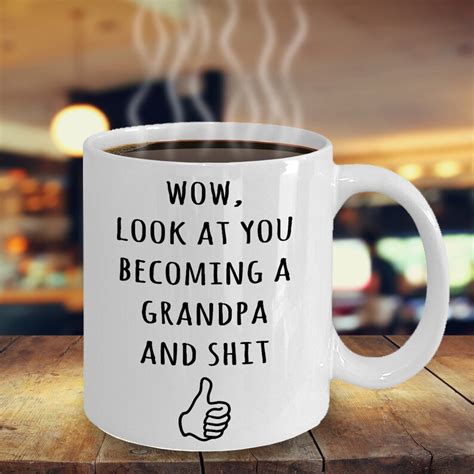 Grandpa Reveal Coffee Mug Future Grandpa T New Etsy