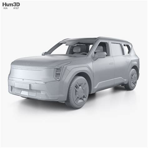 Kia EV9 з детальним інтерєром 2023 3D модель Автомобілi на Hum3D