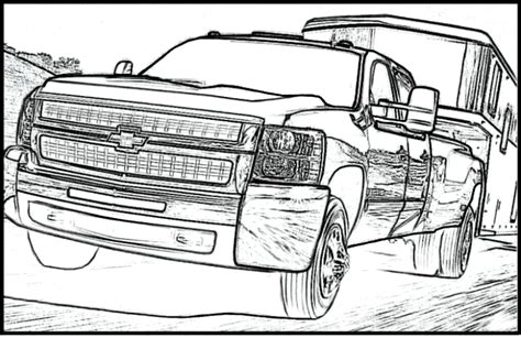 Some free truck coloring pages to print have a simple outline while others are complex pictures with fine detailing. Chevy Truck Coloring Pages at GetColorings.com | Free ...