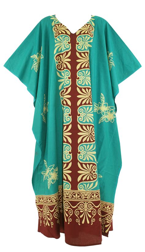 Women Batik Cotton Caftan Kaftan Plus Size Long Dress 26 28 30 3x 4x Ebay