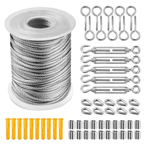 Buy Wire Rope Hanging Kit Stainless Steel Wire 2mm Wire Rope Clamp