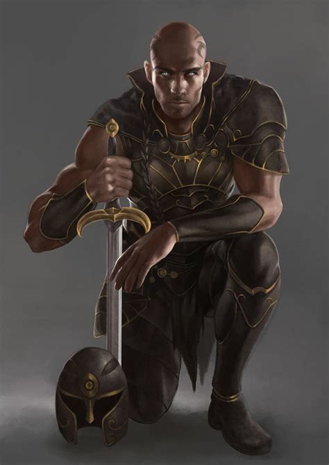 Artstation Commission Omu Upied Fantasy Art Warrior Black Fantasy