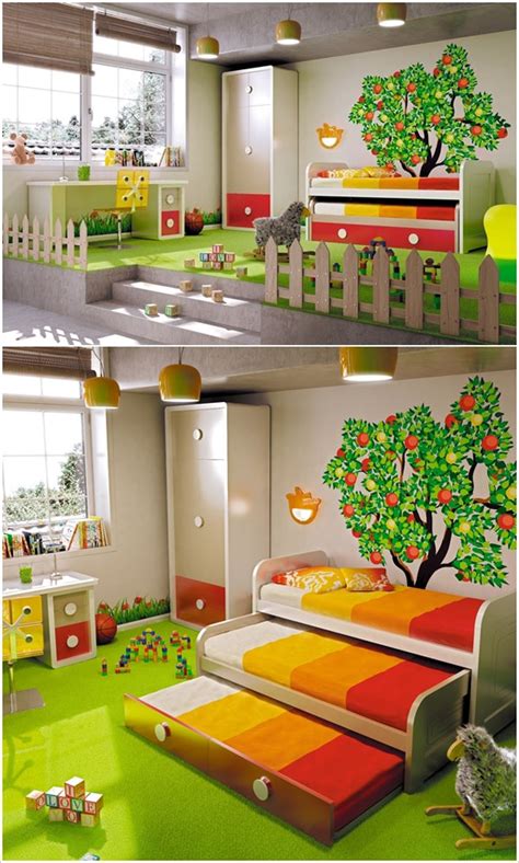 A small bedroom can work fine for a single baby, but it may not have enough space to house three cribs. 80 Foto di Camerette per Bambini con Arredamento ...