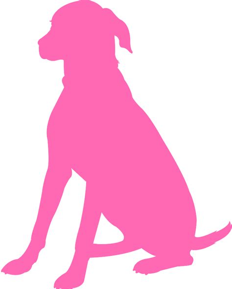 Boxer Dog Sitting Silhouette Free Vector Silhouettes