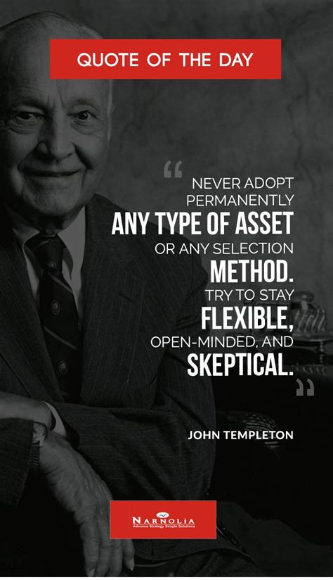 Quote Of The Day Never Adopt Permanently Any Type Of Asset Or Any