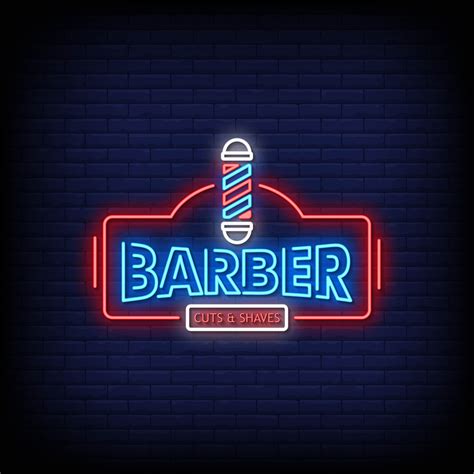 Barber Logo Neon Led Etsy