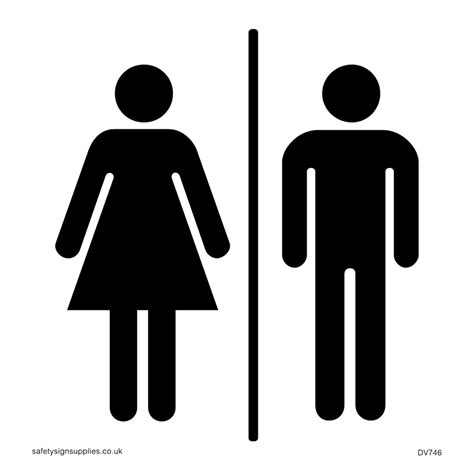 Male And Female Toilet Symbols Only Toilet Door Sign From Safety Sign