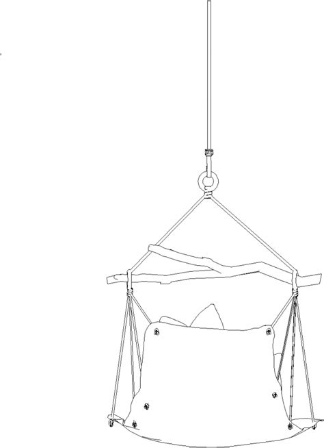Hanging Chair Rear Elevation Dwg Drawing Thousands Of Free Cad Blocks