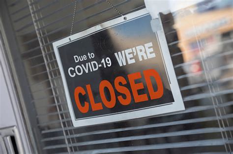 Store Temporarily Closed Sign Due To Coronavirus Stock Photo Download