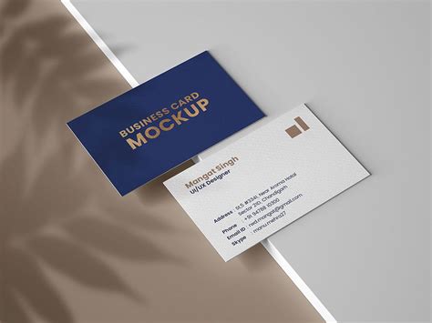 Free Isometric Business Cards Mockup Mockuptree