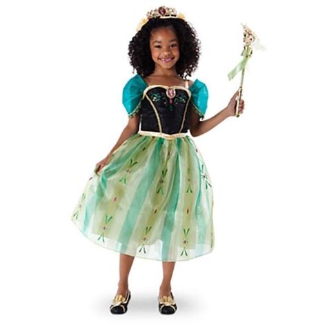 Disney Store Girls Anna Coronation Costume Dress Child Large 9 10