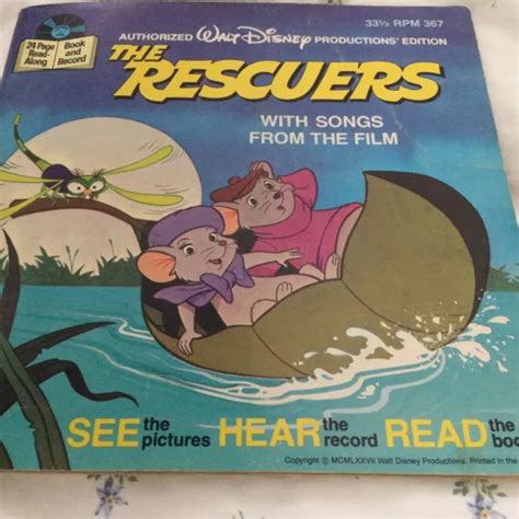 Walt Disney The Rescuers 24 Page Read Along Book And Record 367 Great